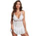lace see-through tulle nightdress with panties NSQMY124322