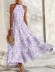 vestido largo con vuelo estampado floral a media cintura NSNHYD127734
