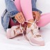 casual round toe lace-up wedge sneakers NSFH127807