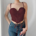 sling slim wrap chest lace-up backless solid color vest NSSSN127847