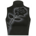 rose print high-neck slim sleeveless vest NSSSN127858