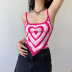 letter embroidered backless sling low-cut color matching vest NSSSN127867