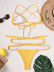 bikini con abertura en la cintura de color liso NSFPP127879