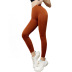 solid color seamless knitted tight high waist yoga pants NSYWH127922