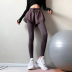 solid color high waist elastic tight-fitting stitching shorts yoga trousers NSYWH127923