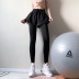 Pantalones cortos de yoga ajustados elásticos de cintura alta de color sólido NSYWH127923