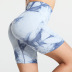 tie-dye high waist hip lift yoga shorts NSYWH127927