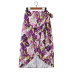 high waist irregular slim lace-up floral Skirt NSLAY128174