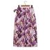 high waist irregular slim lace-up floral Skirt NSLAY128174