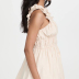 vestido de color sólido con borde de hongo sin espalda delgado de honda NSLAY128164