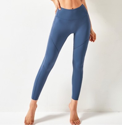 Hip-lifting High-elastic High Waist Pockets Solid Color Yoga Pant NSYWH127911