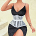 solid color retro lace embroidery straps corset NSFLY127944