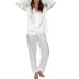 single-breasted solid color lapel long-sleeved stitching furry Loungewear-Can be worn outside NSYDL128034