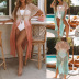 tassel hollow short sleeve loose lace-up Gradient beach outdoor cover-up NSYDL128037