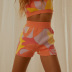 shorts de punto rectos ajustados de cintura alta color liso/estampado-multicolor NSYDL128050