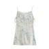 sling backless slim lace-up floral dress NSLAY128416