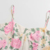 sling backless slim short floral dress NSLAY128391