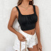 Solid Color Slim Waist Backless camisole NSYSQ128235