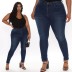 Plus size high waist slim strech Jeans NSXXL128254