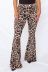 peach skin velvet leopard print stretch flared pants NSXXL128275
