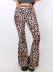 peach skin velvet leopard print stretch flared pants NSXXL128275