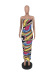 Print tube top sleeveless tight long Dress NSFH128301