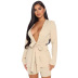 solid color strap blazer with shorts two-piece suit NSASL128363