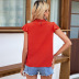 solid color loose-fitting pullover fungus edge sleeveless top NSFH128448