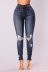 stretch hole slim-fit high waist jeans NSXXL128518