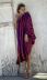 Printed Satin Slanted Shoulder Loose dress NSMID128548