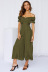 solid color one-word collar waist short-sleeved jumpsuit NSMID128550