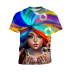 Rainbow Print round neck Short Sleeve T-shirt NSLBT129503