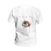 camiseta de manga corta con cuello redondo y estampado de ojos de talla grande NSLBT128771
