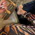 leopard print mid-waist zipper slim hollow sleeveless jumpsuit NSBDX128604