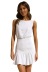 solid color sleeveless backless ruffle dress NSMID128659