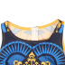 Printing round neck Sleeveless waist Dress NSMID128667