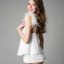 feather suspender backless low-cut solid color satin vest and shorts set NSSQS128723