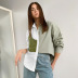 stitching long sleeve loose contrast color shirt NSSQS128729