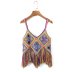 handmade tassel ethnic style sling backless color matching vest NSAM128734