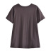 print short-sleeved loose round neck T-shirt NSAM128741