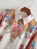 lapel lace-up long sleeve floral shirt dress NSAM128756