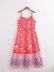 sling backless lace-up floral dress NSAM128762