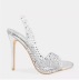 pointed Applique diamonds Transparent stiletto high heel sandals NSHYR128815