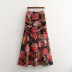 Printed Slim camisole Split Skirt Two-piece Set NSLQS128898