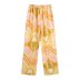 patterns printed high waist straight trousers NSLQS128951