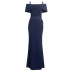 Plus Size Slim one-word shoulder sling Embroidery Haute Couture commuting evening dress NSFH128970