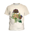 Camiseta holgada de manga corta con cuello redondo y estampado floral de talla grande NSLBT129230