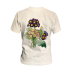 Camiseta holgada de manga corta con cuello redondo y estampado floral de talla grande NSLBT129230