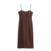 Sling wrap chest backless slim Contrast Color Dress NSAM129015