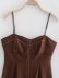 Sling wrap chest backless slim Contrast Color Dress NSAM129015